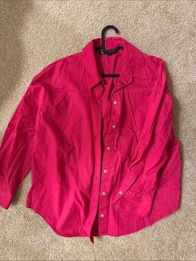 Zara Hot Pink Button-Down Shirt